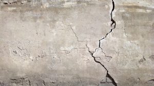 Foundation crack repair at a house in Arlington Heights, Illinois