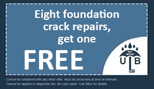 Eight Foundation Crack Repairs, Get One FREE