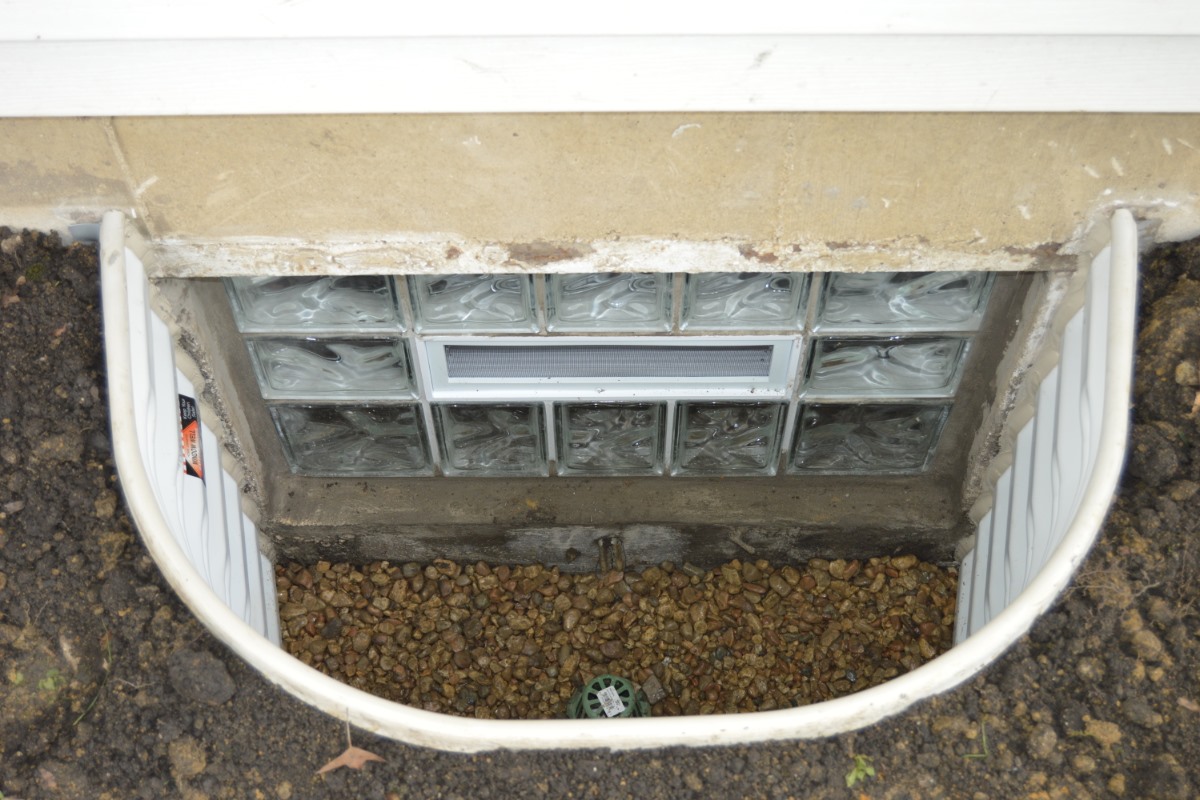 Egress window installed at a house