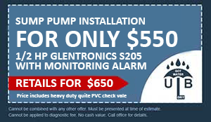 Sump Pump Installation for Only $550