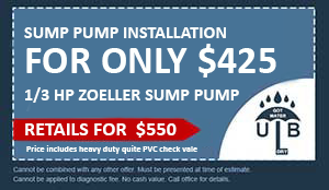 Sump Pump Installation for Only $425