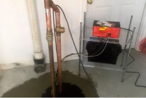 Sump pump installation in Downers Grove, Illinois