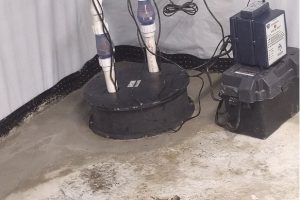 Basement sump pump in West Chicago, Illinois