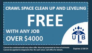 Crawl Space Clean Up and Leveling FREE with Any Job Over $4000