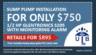 Sump Pump Installation for Only $750