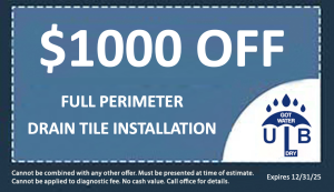 $1000 Off Full Perimeter Drain Tile Installation